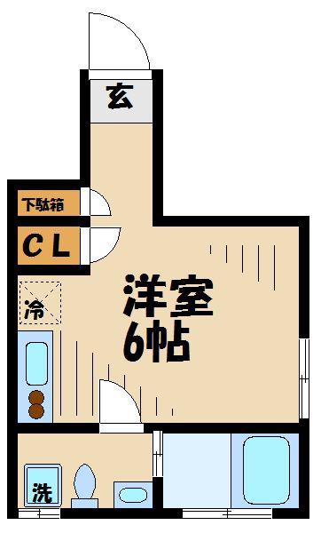 グランエッグス久我山(ワンルーム/1階)の間取り写真