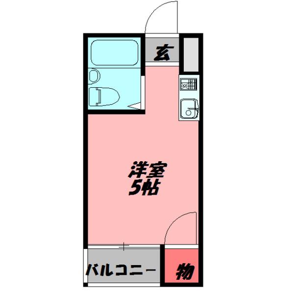シティーハイツ豊秀(ワンルーム/5階)の間取り写真