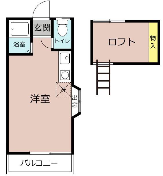 LA MAISON DE FLEUR ラメゾンドフルール(ワンルーム/2階)の間取り写真
