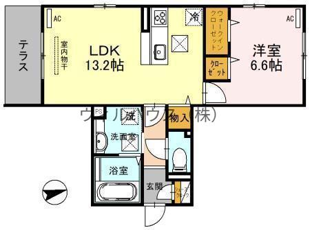 ラ メゾン ピック 中百舌鳥(1LDK/1階)の間取り写真