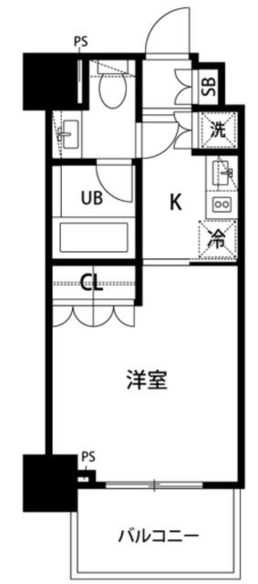 セントラル銀座(1K/11階)の間取り写真