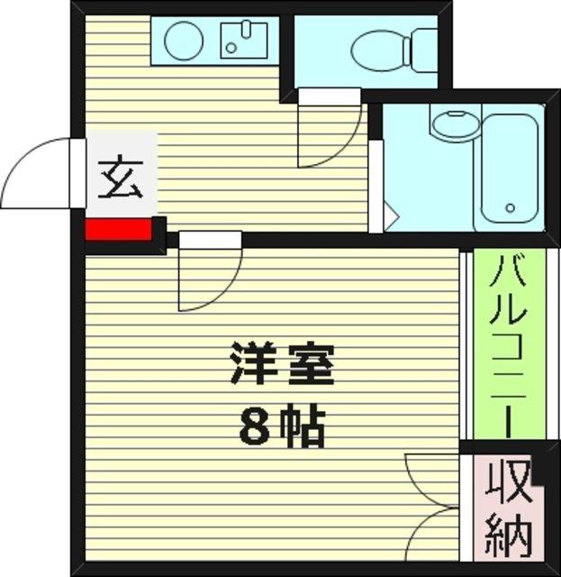 シャルマン清水(1K/4階)の間取り写真