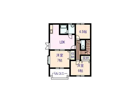 アールハイツ(3LDK/2階)の間取り写真