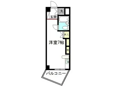 ヴィオレ野代(ワンルーム/3階)の間取り写真