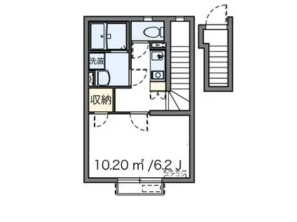 大泉学園町レジデンス(1K/2階)の間取り写真