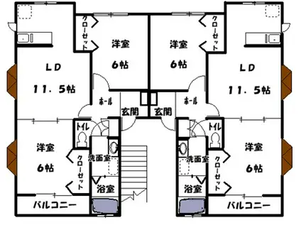 COSMOS(2LDK/2階)の間取り写真