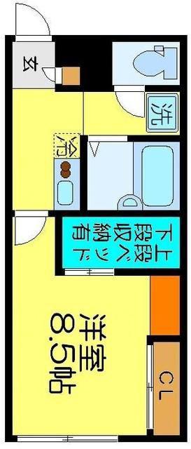 レオパレス柚27574(1K/2階)の間取り写真