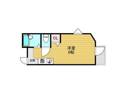 メゾンオパル(ワンルーム/2階)の間取り写真