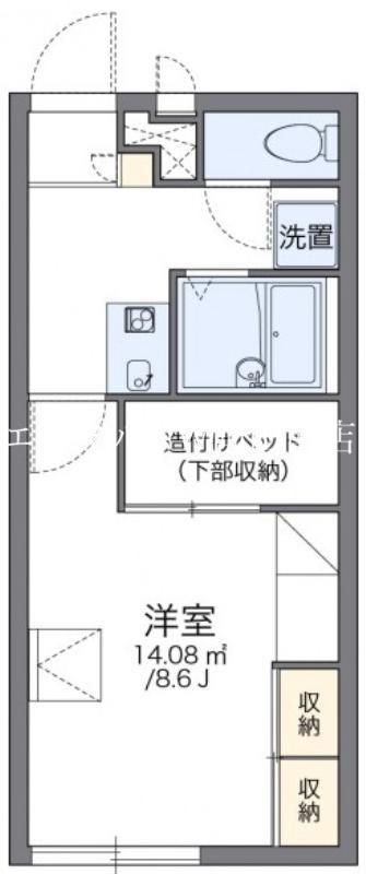 レオパレスプラスパー(1K/1階)の間取り写真