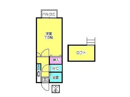 アートイン サン(1K/1階)の間取り写真