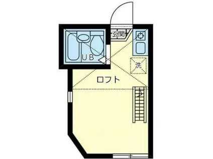 ユナイト衣笠ロジャー・スペリー(ワンルーム/2階)の間取り写真