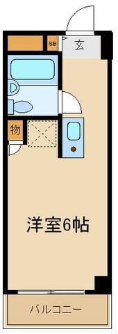 スカイコート星川(ワンルーム/4階)の間取り写真