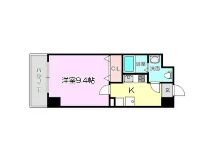 HOKUTO(1K/2階)の間取り写真