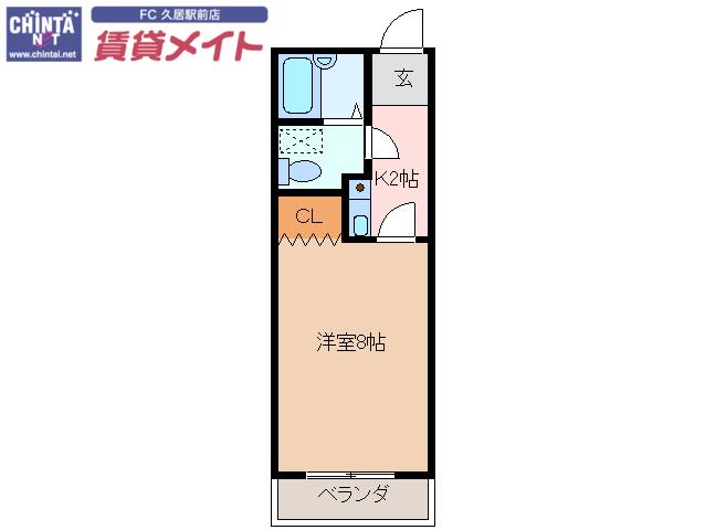 第三マンション一八(1K/3階)の間取り写真
