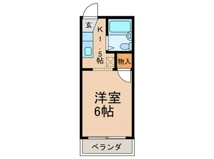 メイゾン上野毛(1K/1階)の間取り写真