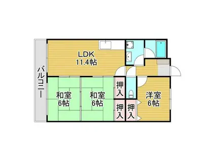 FIRENZE95(3LDK/4階)の間取り写真