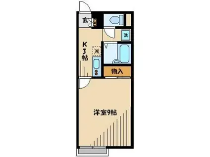 レオネクストブルーヴィラII(1K/3階)の間取り写真