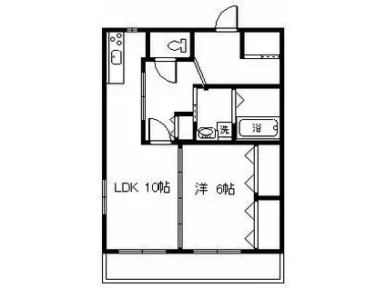 山口アパート(1LDK/1階)の間取り写真