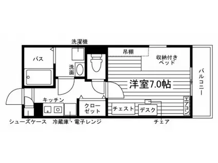 学生会館UNI EMEAL三重大学前(1K/1階)の間取り写真