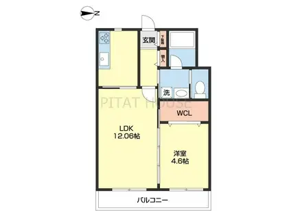 エス・クレール(1LDK/3階)の間取り写真