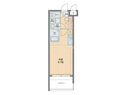 エクセレンシア天神(ワンルーム/4階)の間取り写真