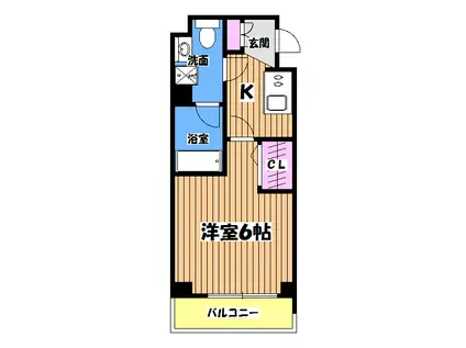 HF八王子レジデンス(1K/3階)の間取り写真