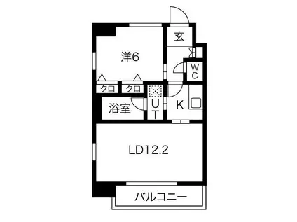 S-RESIDENCE淀屋橋(1LDK/13階)の間取り写真