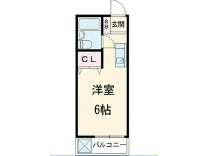 プリマ田無(1K/1階)の間取り写真