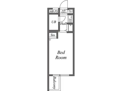 ユーレジデンス高円寺(ワンルーム/1階)の間取り写真