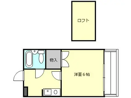 野崎KS(1K/3階)の間取り写真