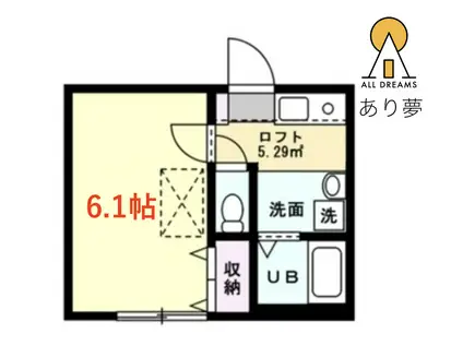 ベイルーム弘明寺I(1K/1階)の間取り写真