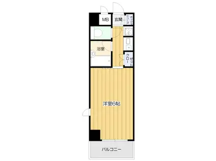 リーガル新大阪III(1K/2階)の間取り写真