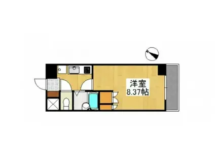 ジェネス天領(1K/4階)の間取り写真