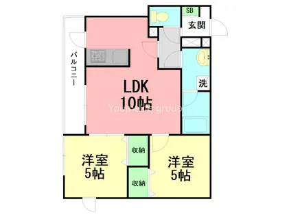 センチュリーオオギノ(2LDK/1階)の間取り写真