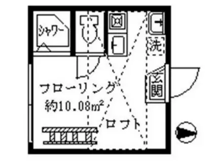 シエスタ アール(ワンルーム/2階)の間取り写真