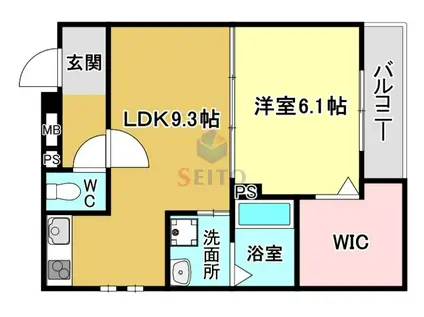 フジパレス庄内西町II番館(1LDK/1階)の間取り写真