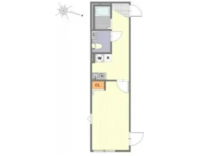 スプラウトハイム御嶽山(1K/1階)の間取り写真