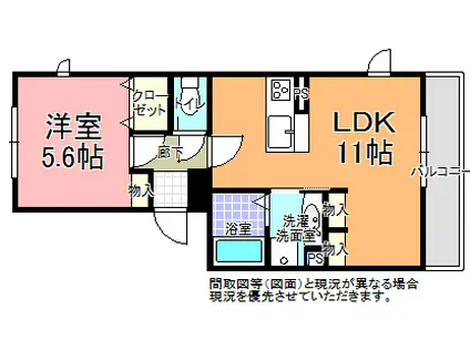 城南ハピネス(1LDK/3階)の間取り写真