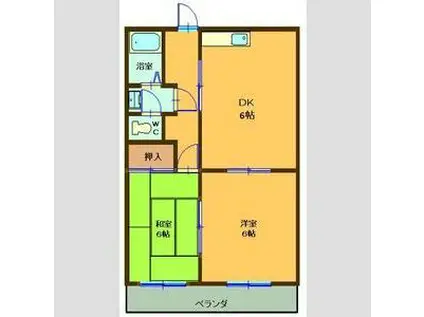 メゾンひかり(2LDK/2階)の間取り写真