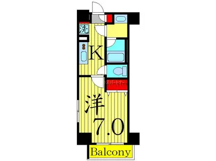 フレンシアノイエ押上(1K/5階)の間取り写真