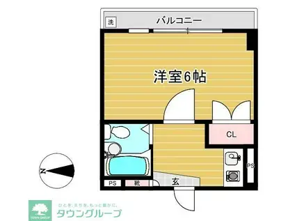 アコード草加(1K/2階)の間取り写真