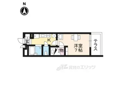 レオパレス石神(1K/1階)の間取り写真