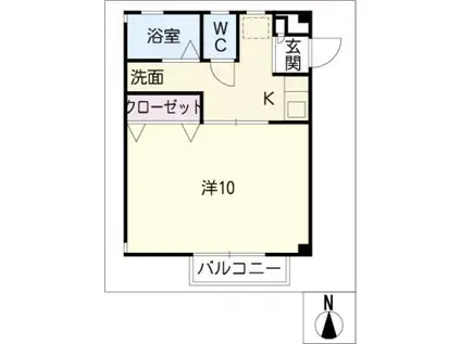 エクセル太平I・II(1K/2階)の間取り写真
