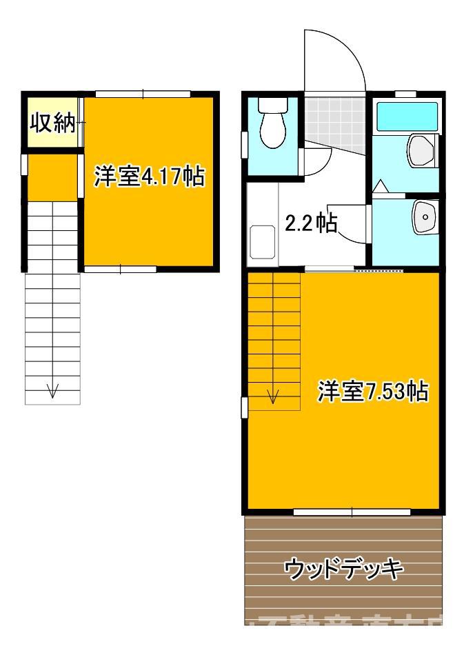 メゾン山部(2K/1階)の間取り写真