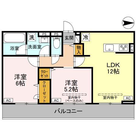 9COLORS(2LDK/3階)の間取り写真