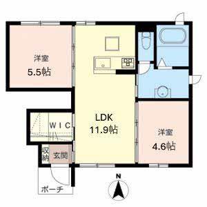 CHARME(2LDK/2階)の間取り写真