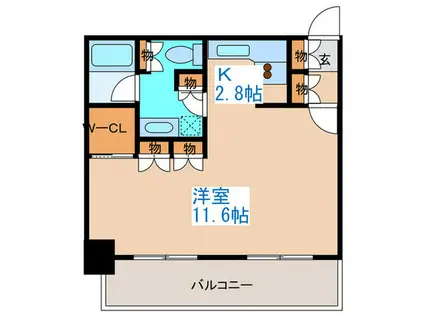 プライムメゾン大通公園(1K/5階)の間取り写真