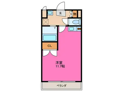 VILLA LEST(ワンルーム/5階)の間取り写真