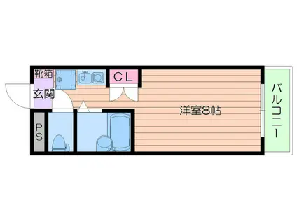 ロイヤル壱番館(ワンルーム/3階)の間取り写真