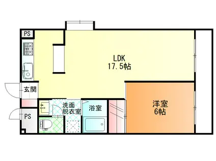 太田リッチコンドミニアム(1LDK/2階)の間取り写真